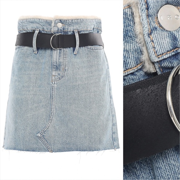 IRO belted denim mini skirt - Picture 1 of 11